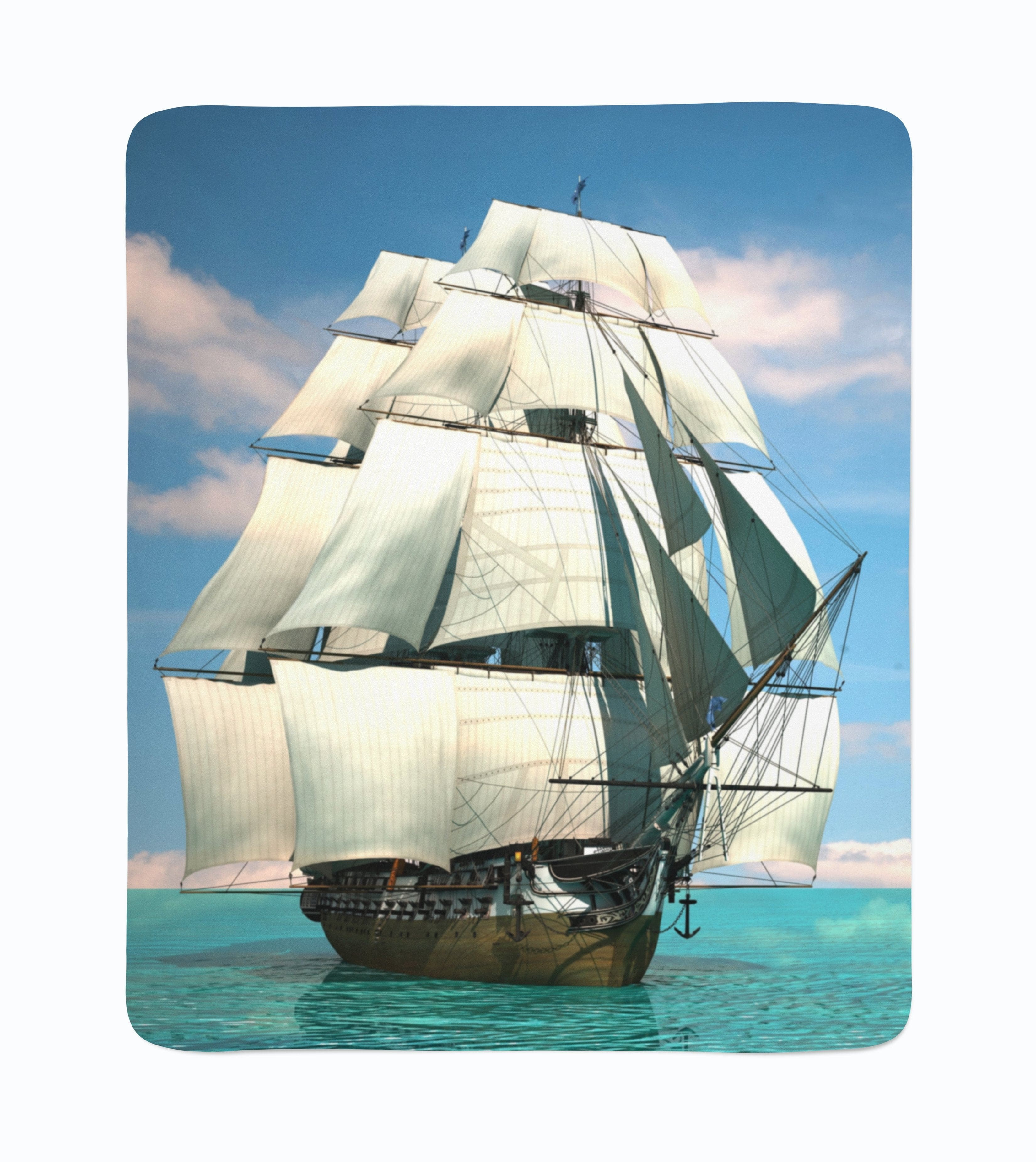 Flīsa pleds Beautiful Schooner E-interjers.lv