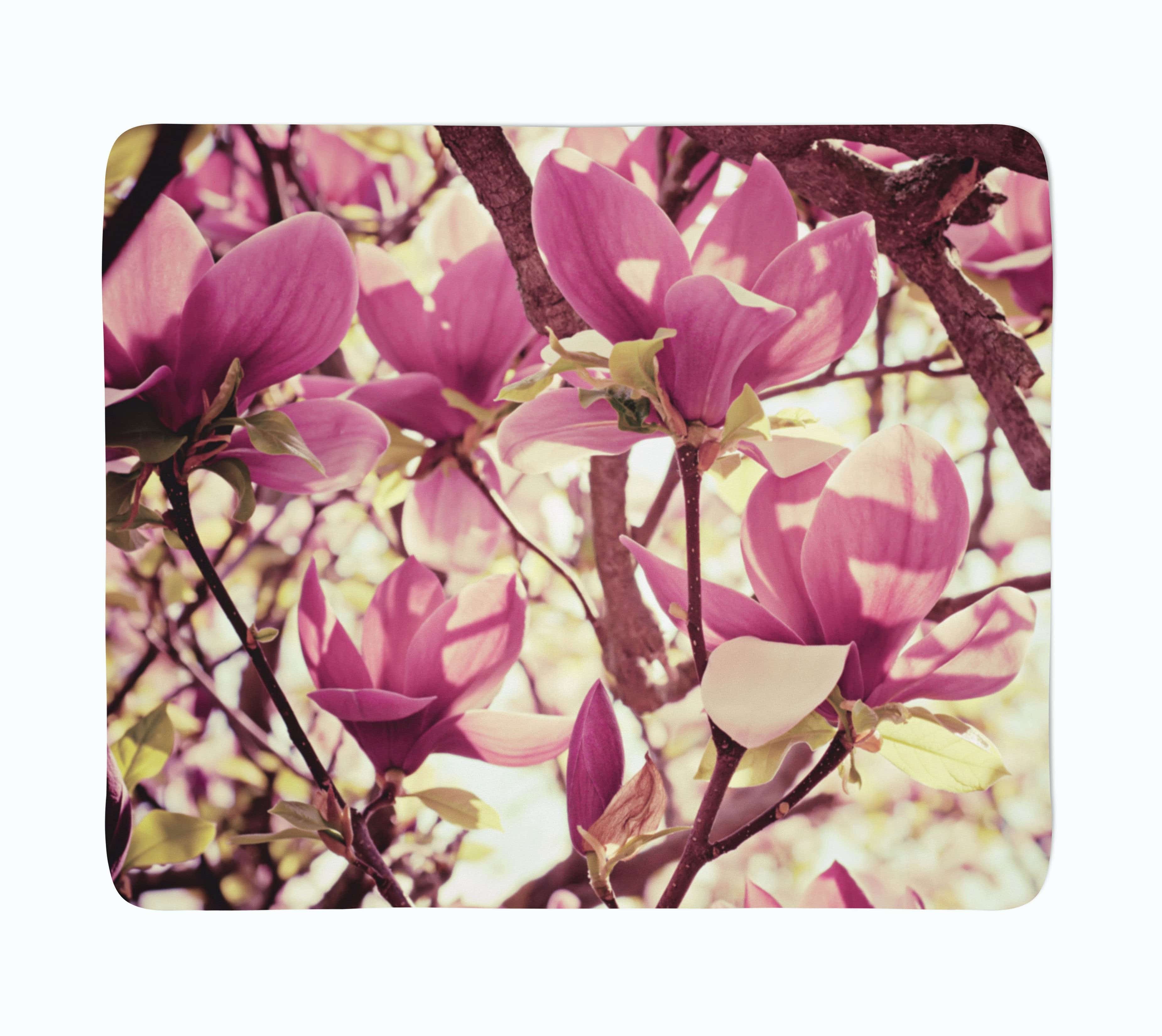 Flīsa pleds Pink Magnolias E-interjers.lv