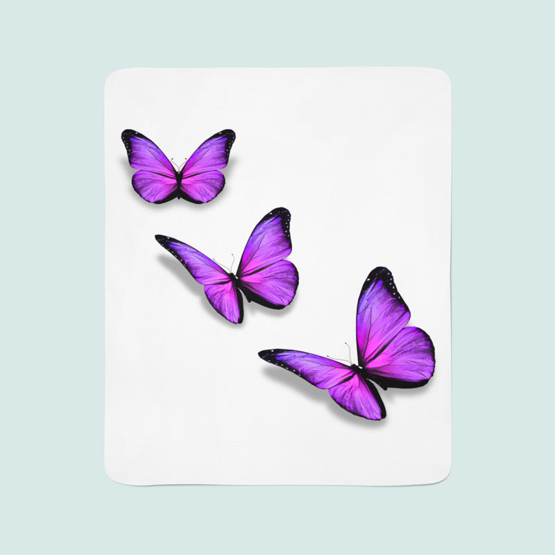 Flīsa pleds Purple Butterfly E-interjers.lv