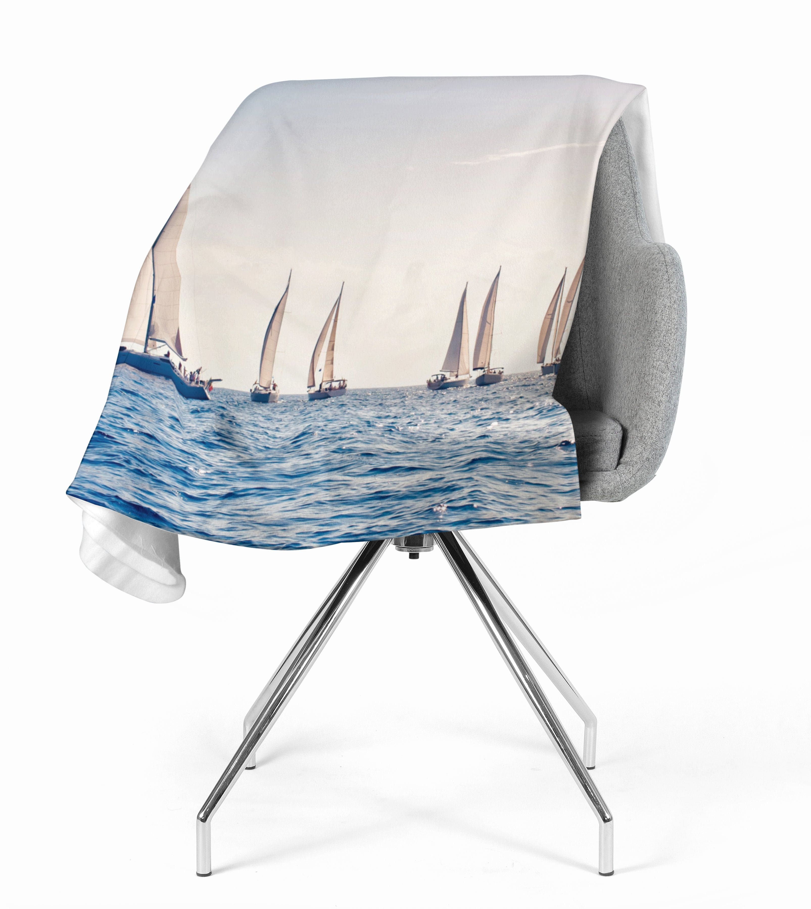 Flīsa pleds Sea and Sailboats E-interjers.lv