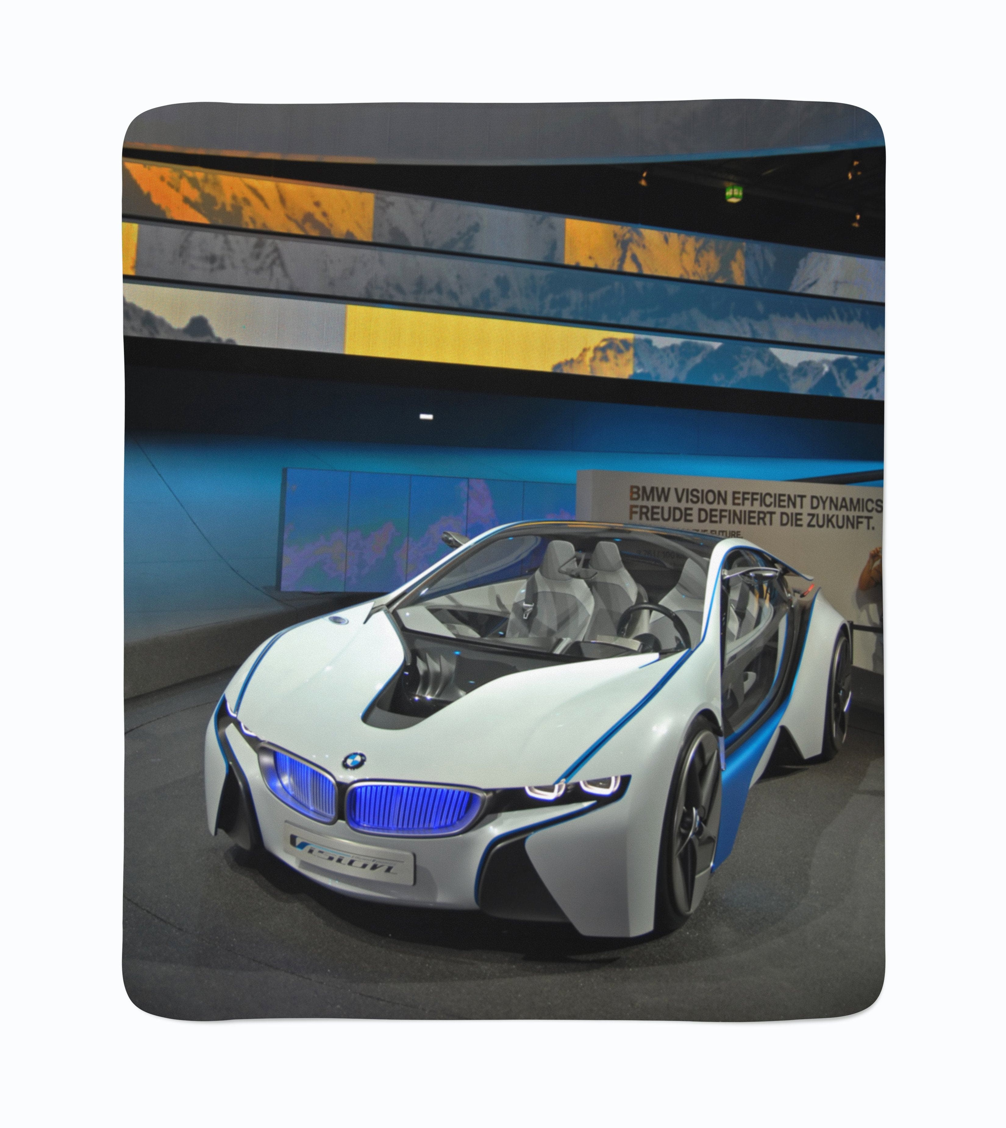 Flīsa pleds White Supercar E-interjers.lv