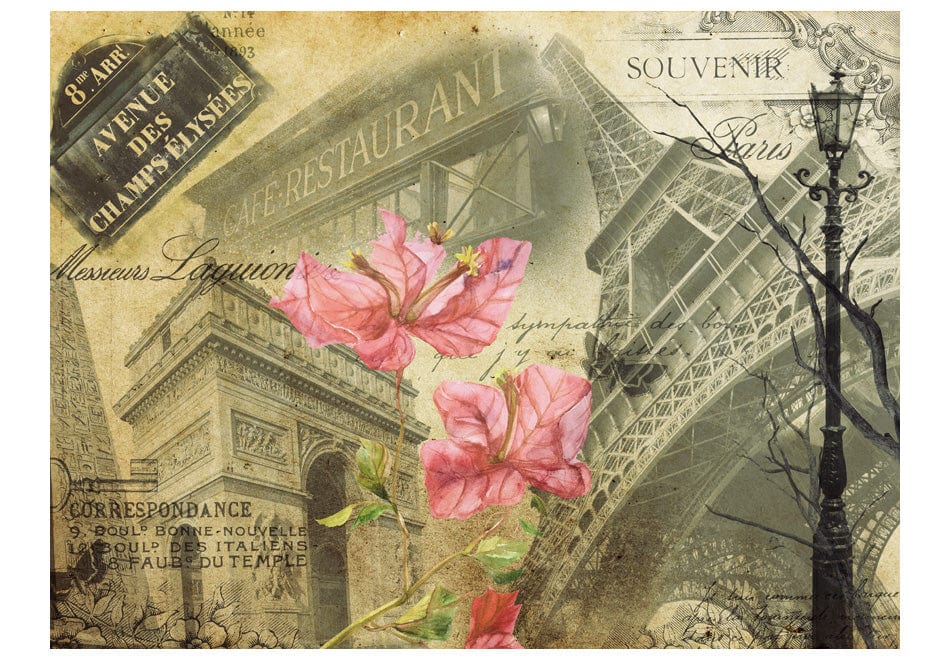 Fototapetes ar ziediem - Bonjour Paris! E-interjers.lv