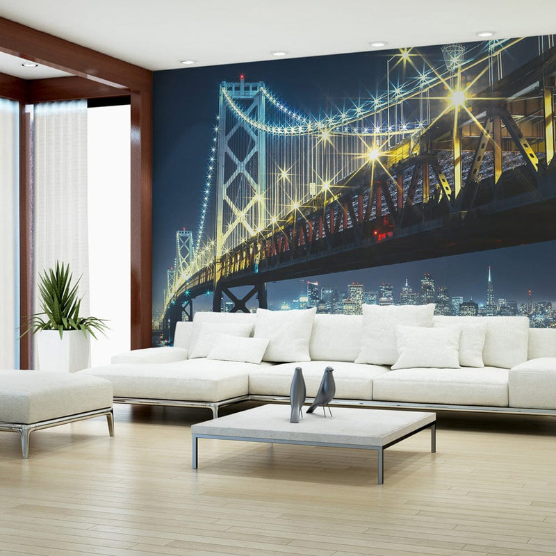 Fototapetes - Bay Bridge naktī 450x270 E-interjers.lv