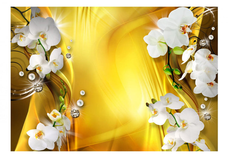 Fototapetes - Orhideja zeltā E-interjers.lv