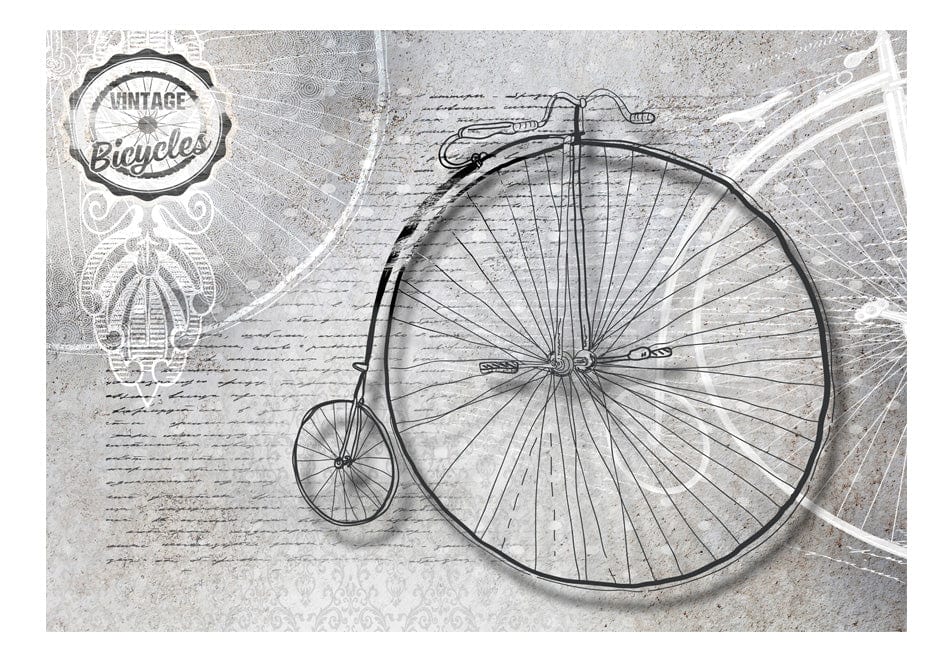 Fototapetes - Vintage velosipēdi - melns un balts E-interjers.lv