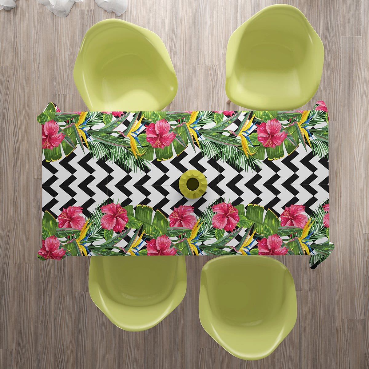 Galdauts - Tropu lapas un hibiskusa ziedi Home Trends