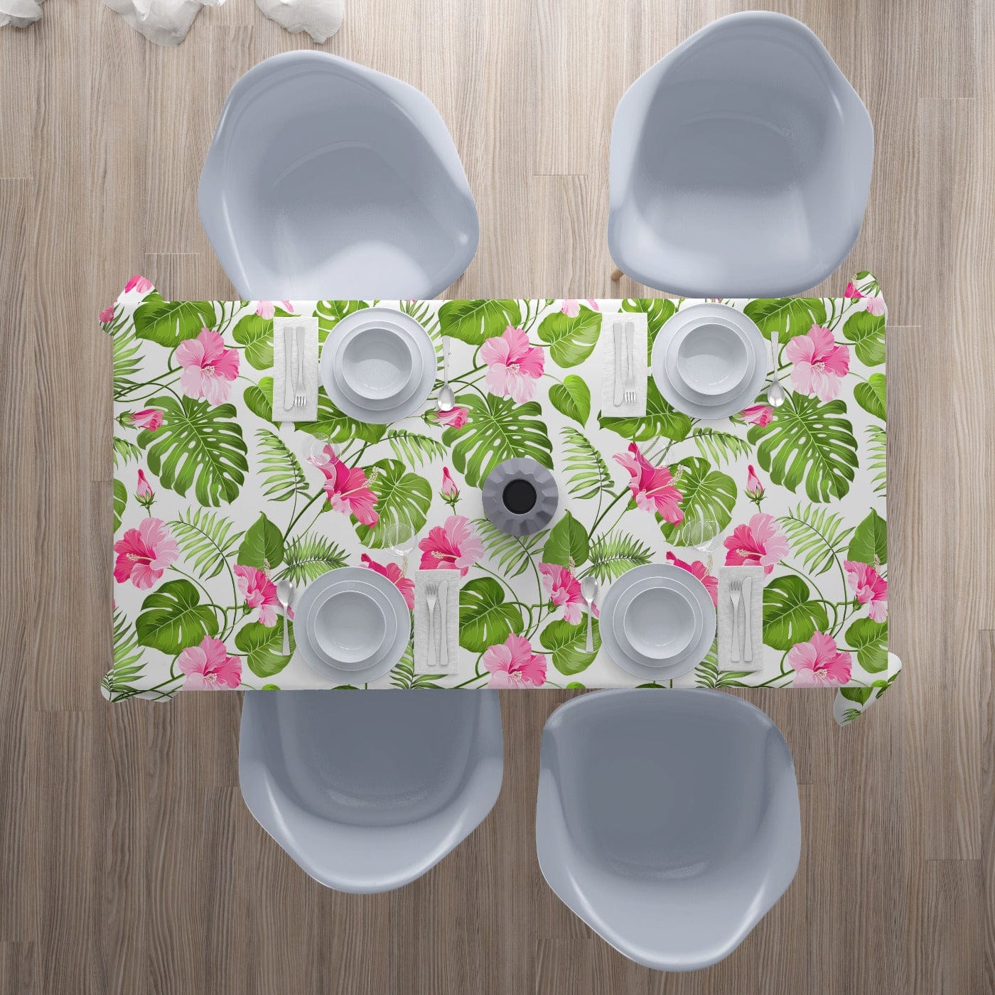 Galdauts - Tropu ziedi uz baltā Home Trends