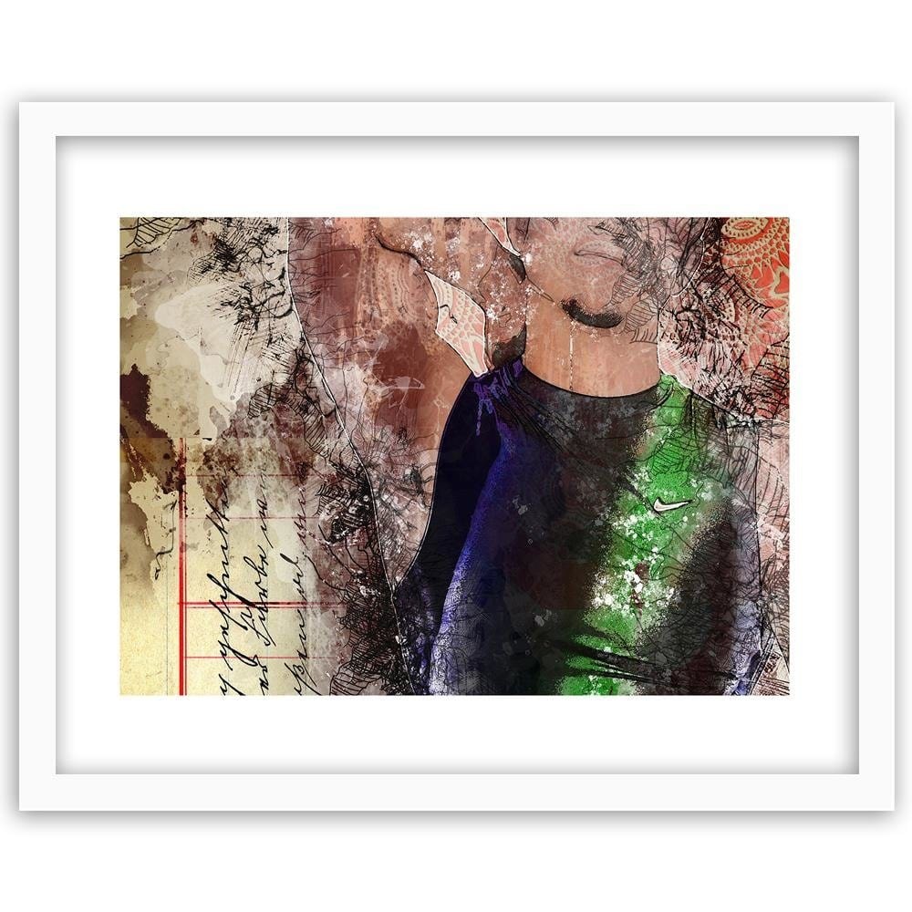 Glezna baltā rāmī - A Man In A Sports Shirt  Home Trends DECO