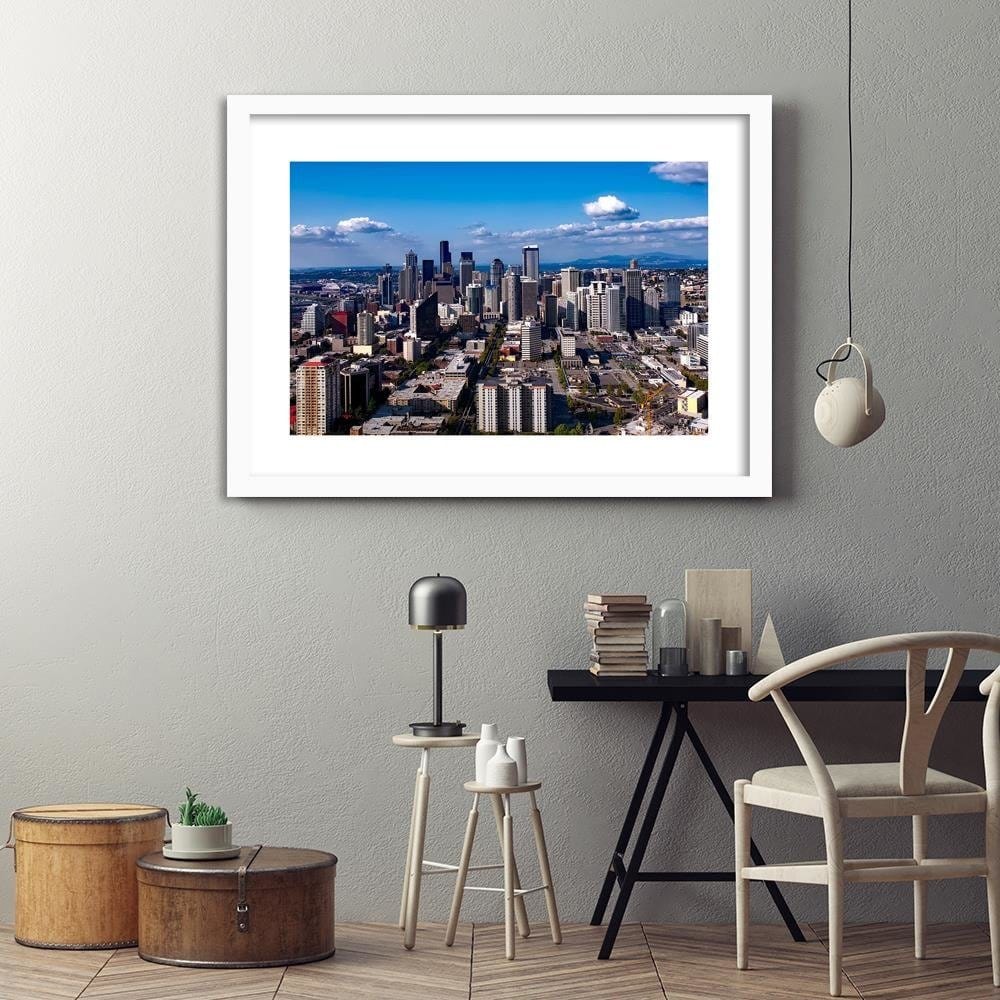 Glezna baltā rāmī - A Modern City  Home Trends DECO