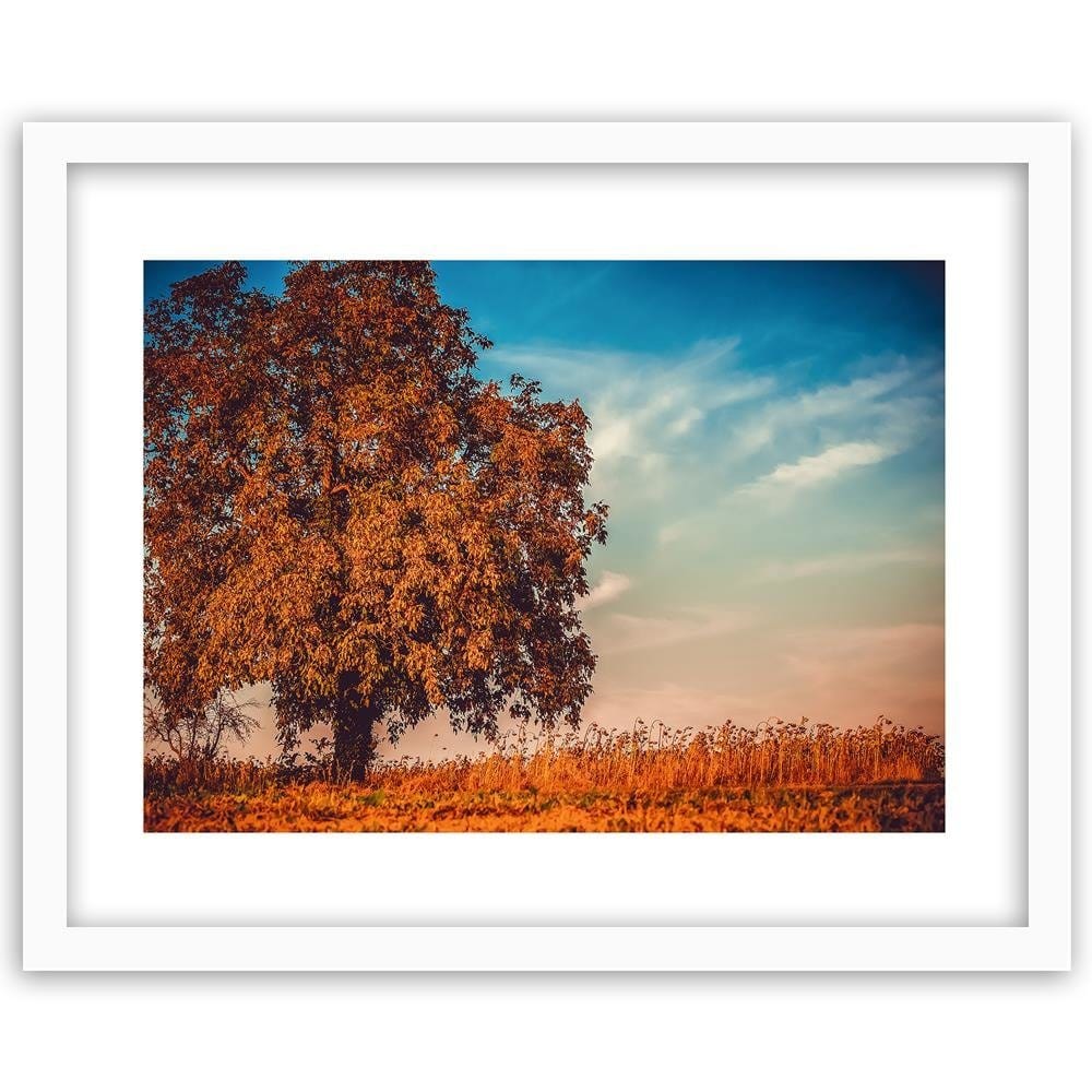 Glezna baltā rāmī - A Tree In Autumn  Home Trends DECO