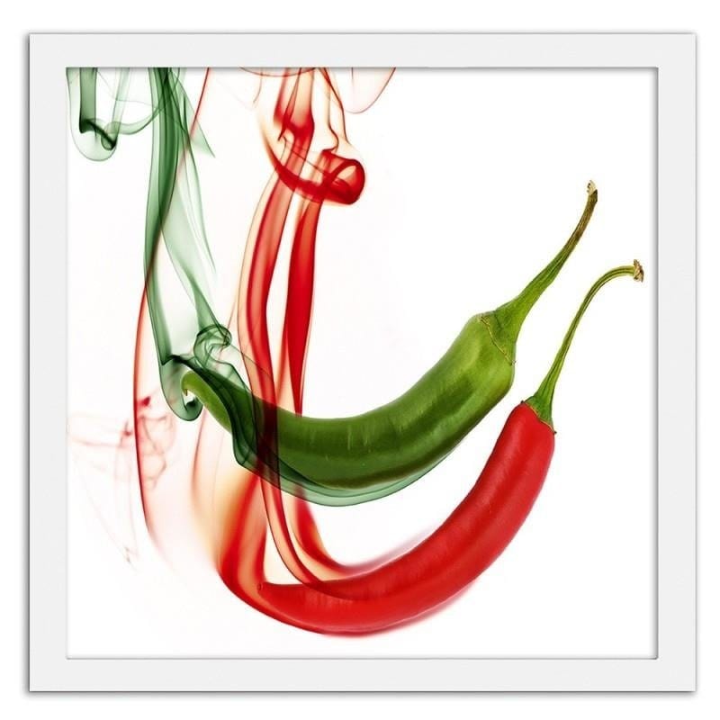 Glezna baltā rāmī - Abstract chili peppers  Home Trends DECO