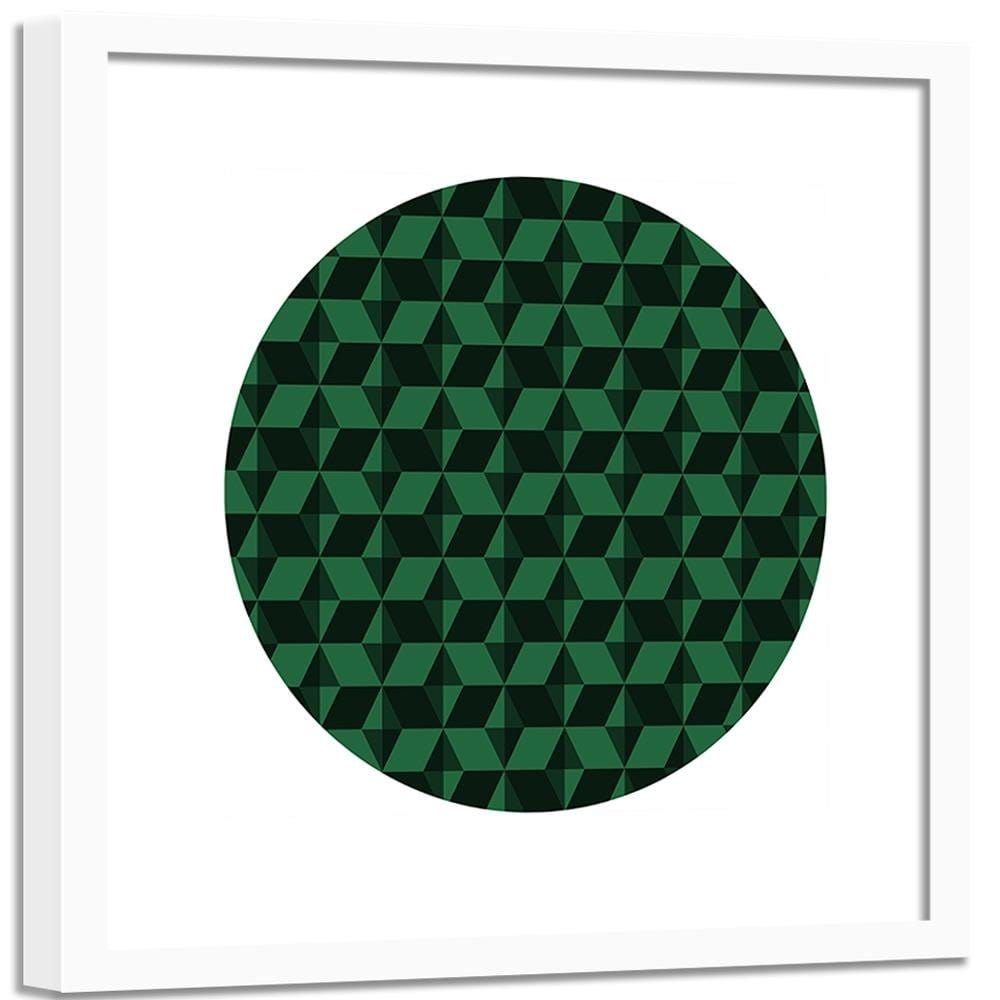 Glezna baltā rāmī - Abstract Circle 1  Home Trends DECO