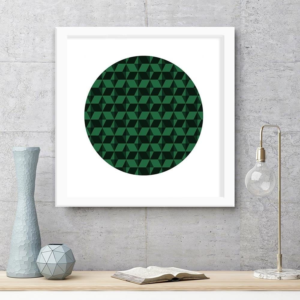 Glezna baltā rāmī - Abstract Circle 1  Home Trends DECO