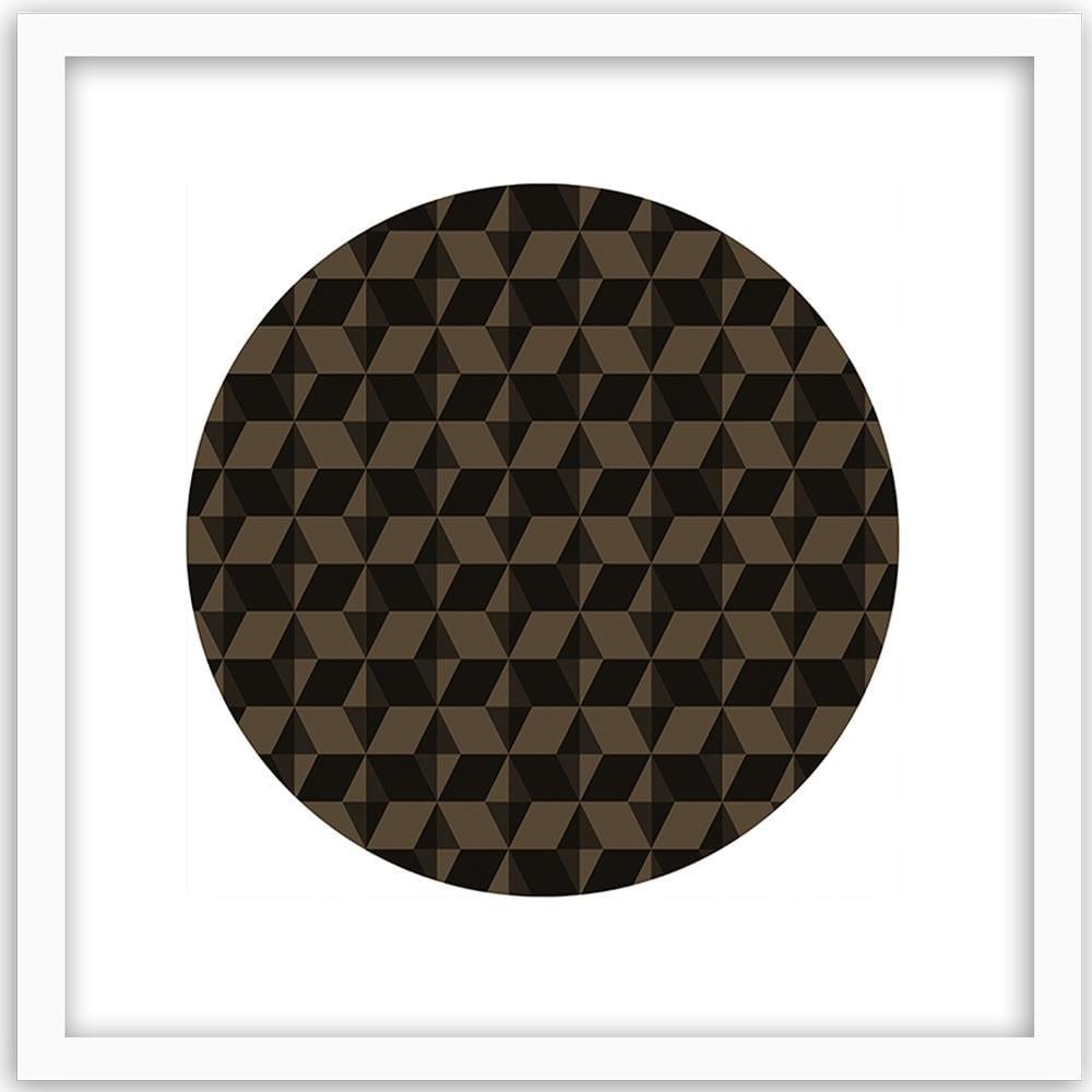 Glezna baltā rāmī - Abstract Circle 3  Home Trends DECO