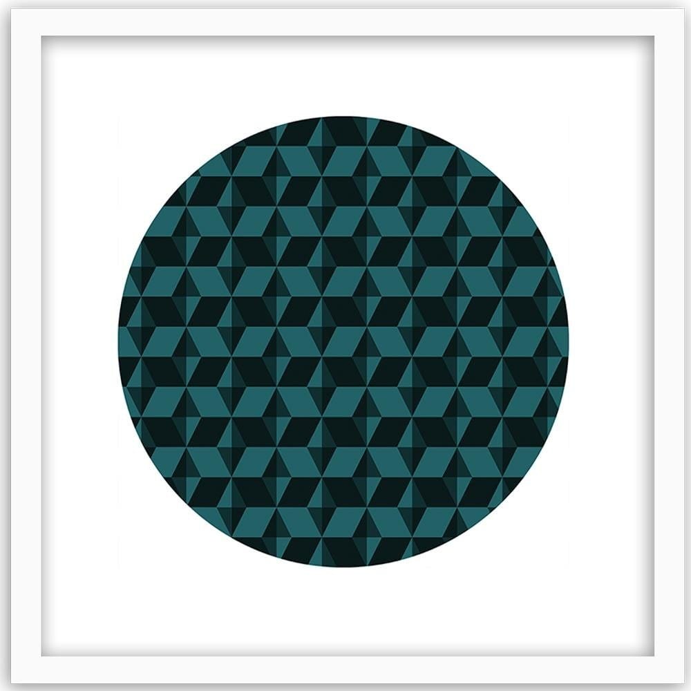 Glezna baltā rāmī - Abstract Circle 4  Home Trends DECO