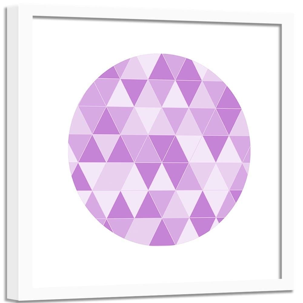 Glezna baltā rāmī - Abstract Circle 8  Home Trends DECO