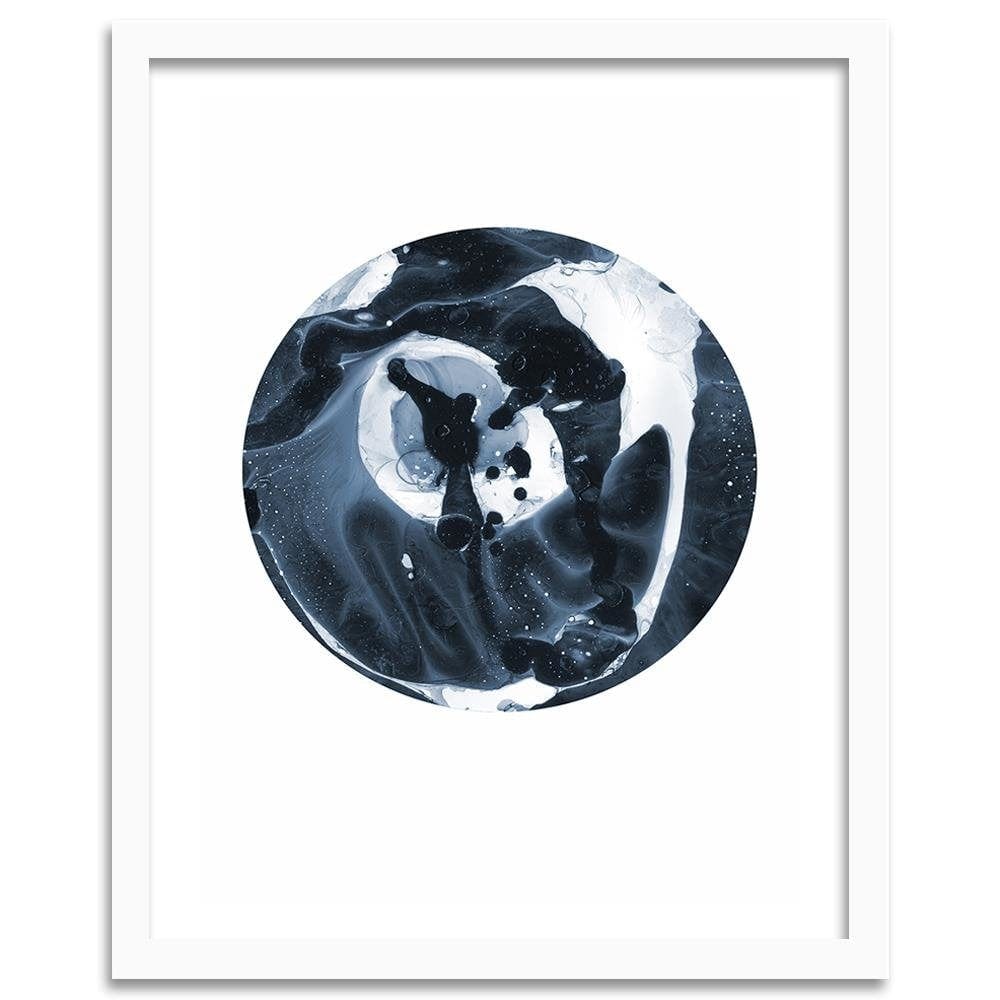 Glezna baltā rāmī - Abstract Circle  Home Trends DECO