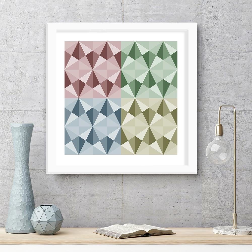 Glezna baltā rāmī - Abstract Forms 2  Home Trends DECO