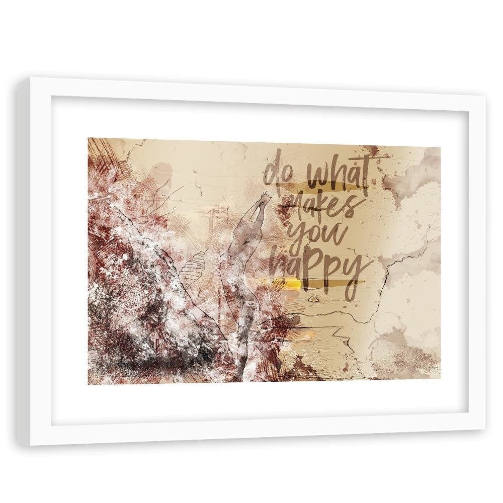 Glezna baltā rāmī - Abstract Silhouette Of A Woman  Home Trends DECO