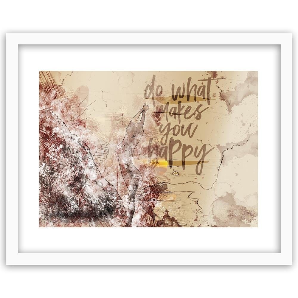 Glezna baltā rāmī - Abstract Silhouette Of A Woman  Home Trends DECO