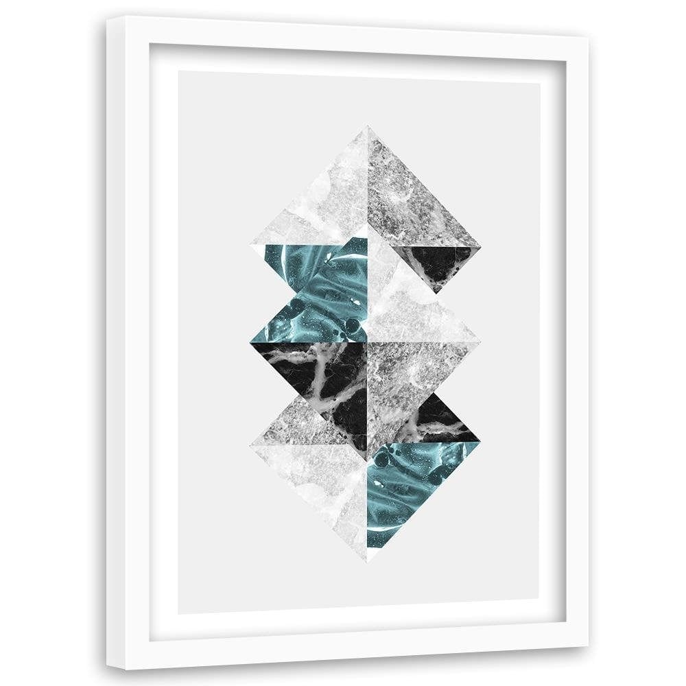 Glezna baltā rāmī - Abstract Squares  Home Trends DECO