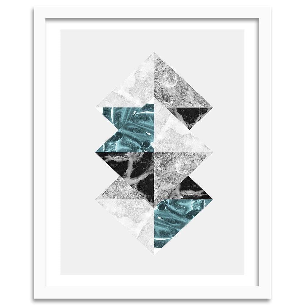 Glezna baltā rāmī - Abstract Squares  Home Trends DECO