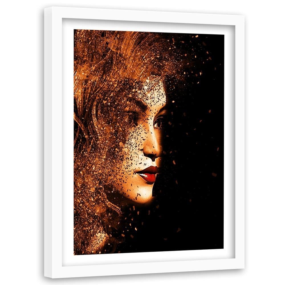 Glezna baltā rāmī - Abstract Woman's Face  Home Trends DECO