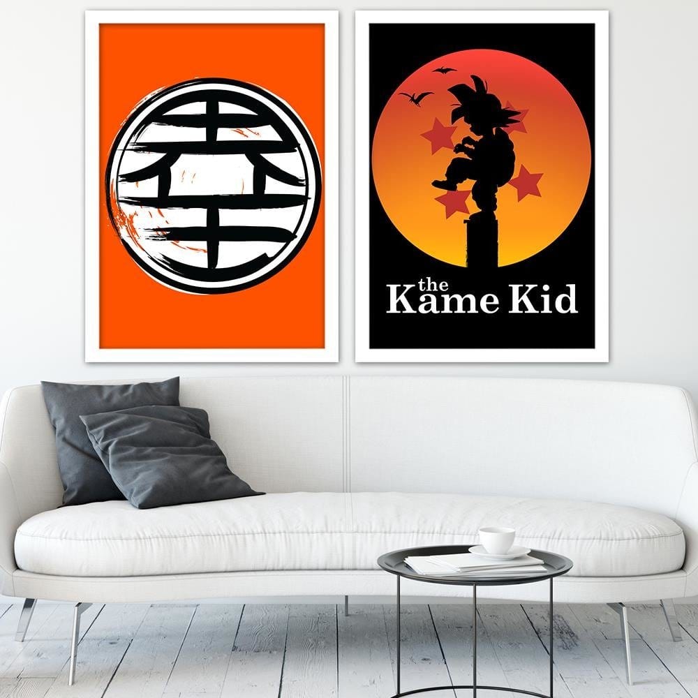 Glezna baltā rāmī - Abstraction Orange  Home Trends DECO