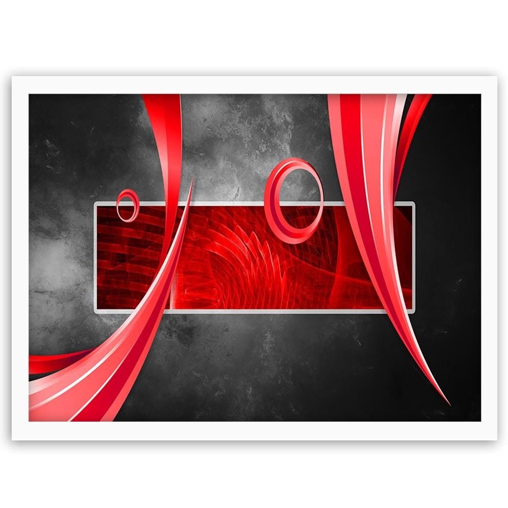 Glezna baltā rāmī - Abstraction Shapes  Home Trends DECO