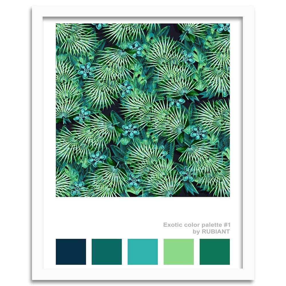Glezna baltā rāmī - Acapulco Green  Home Trends DECO