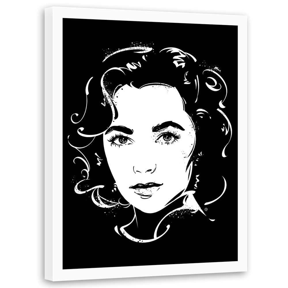 Glezna baltā rāmī - Actress Image Black And White  Home Trends DECO