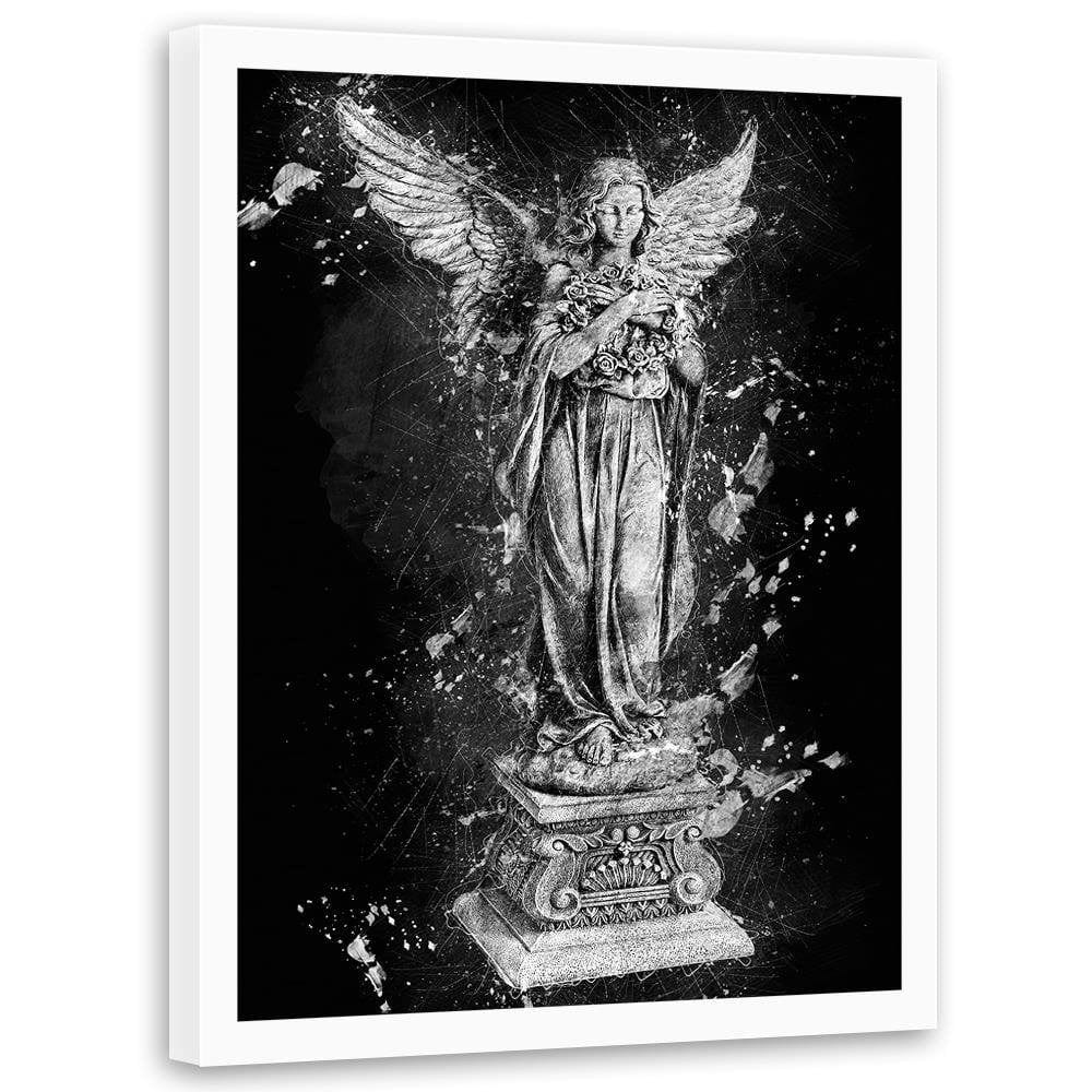 Glezna baltā rāmī - Angel Statue  Home Trends DECO