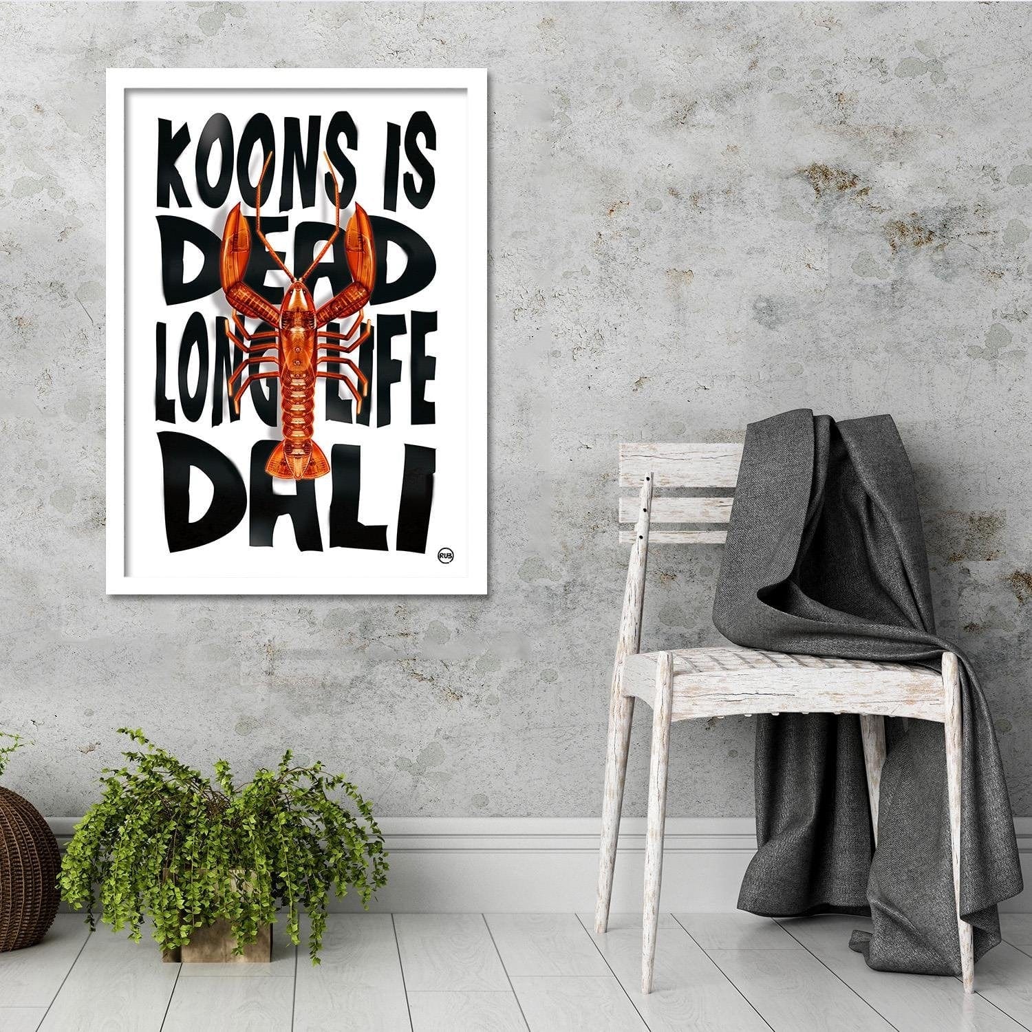 Glezna baltā rāmī - Animal Print Image Black And White  Home Trends DECO