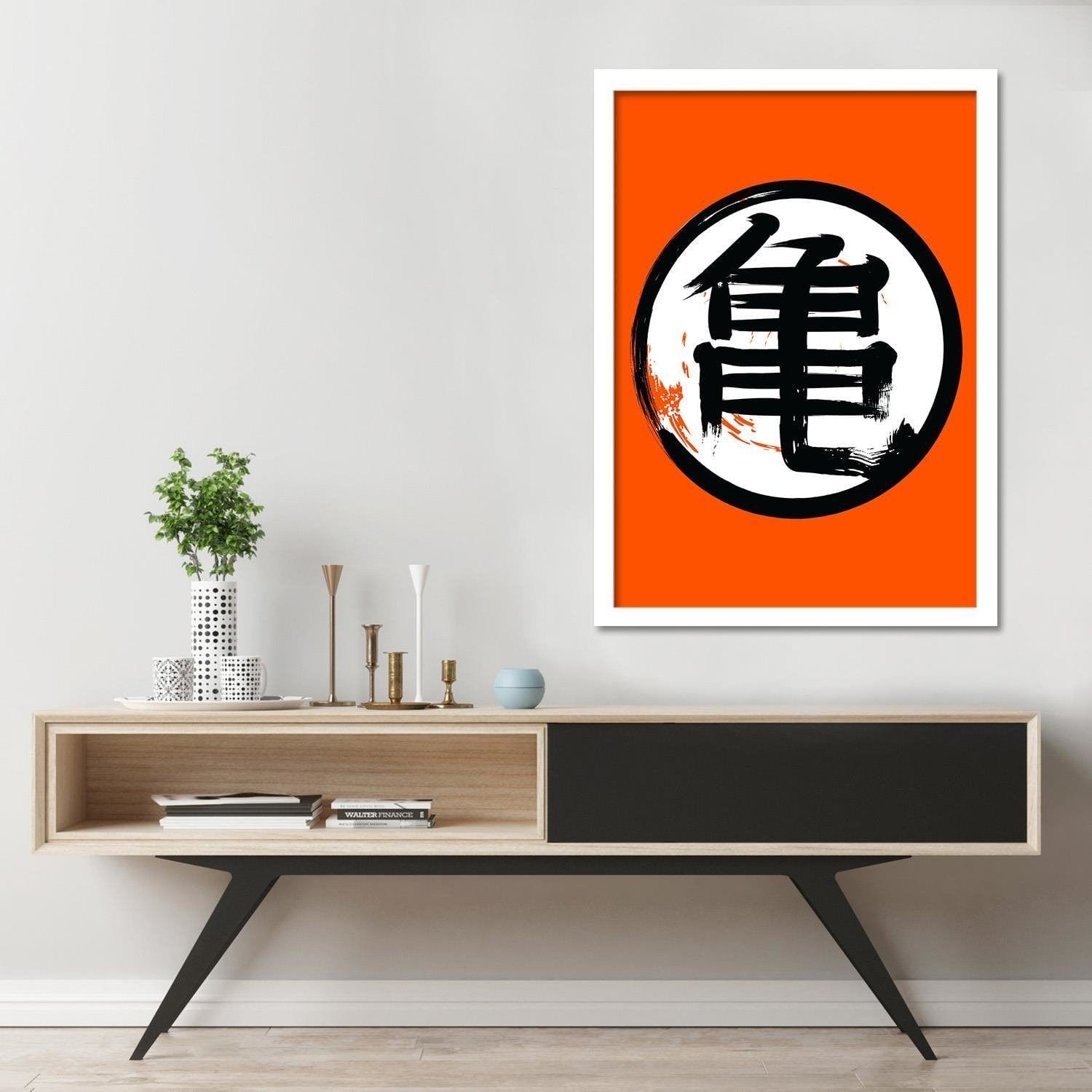 Glezna baltā rāmī - Anime Morife Orange  Home Trends DECO