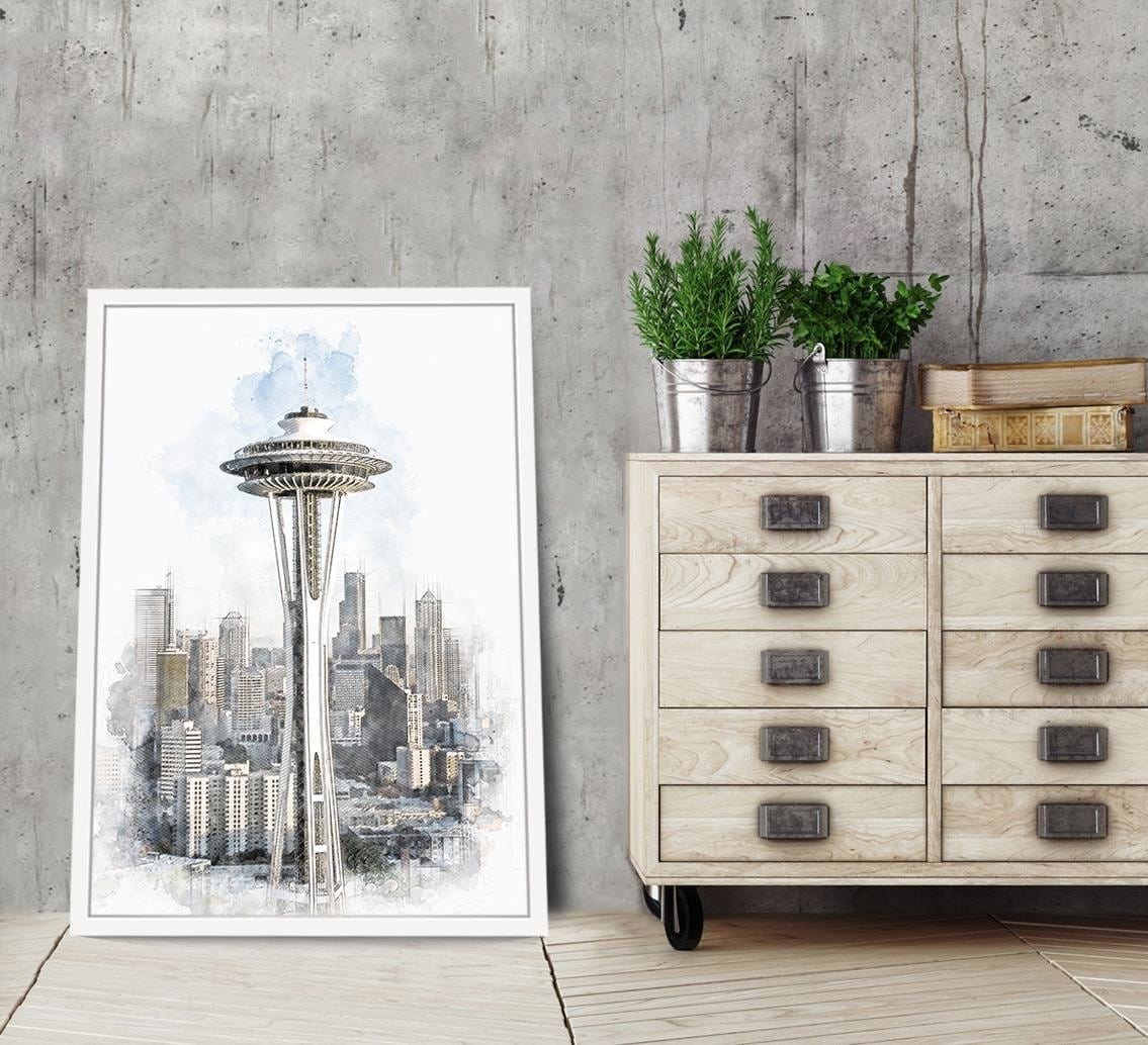 Glezna baltā rāmī - Architecture Grey  Home Trends DECO
