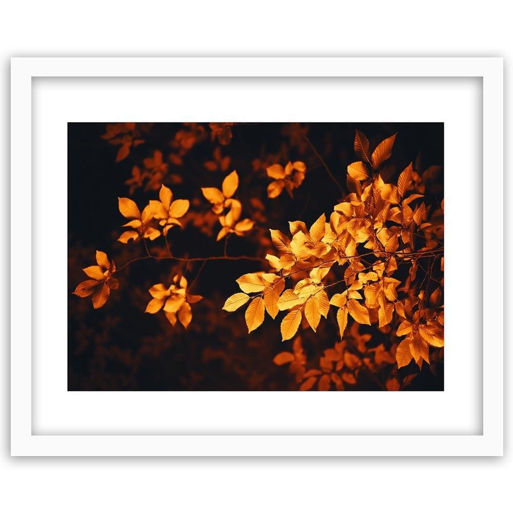 Glezna baltā rāmī - Autumn Bush  Home Trends DECO