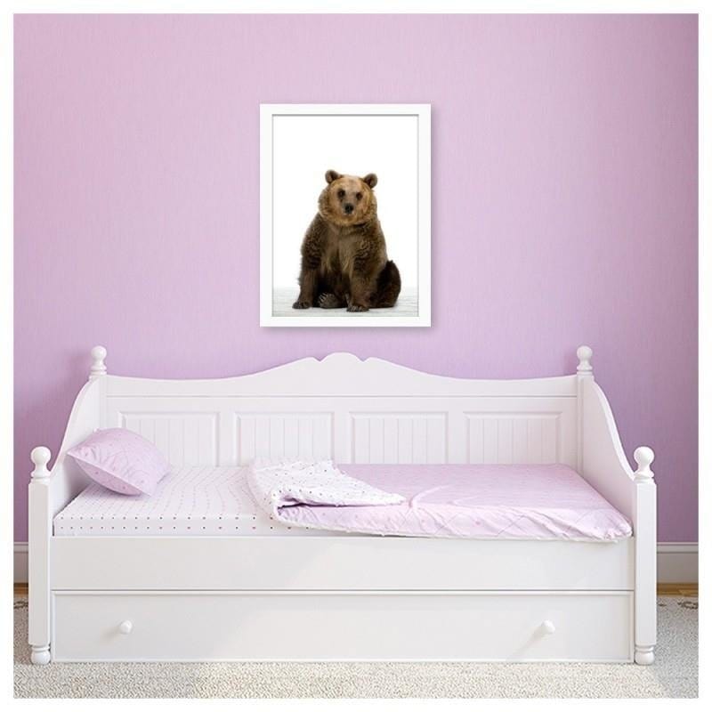Glezna baltā rāmī - Bear  Home Trends DECO