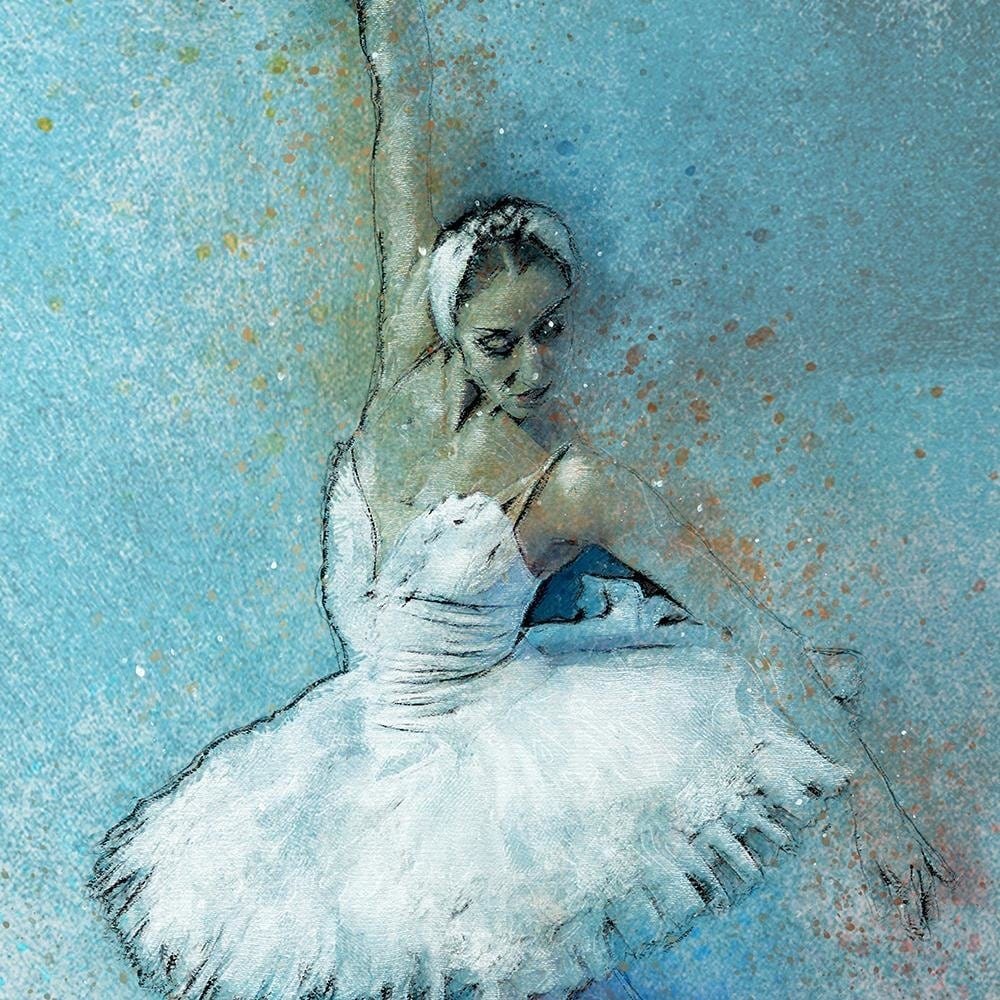 Glezna baltā rāmī - Beautiful Ballerina  Home Trends DECO
