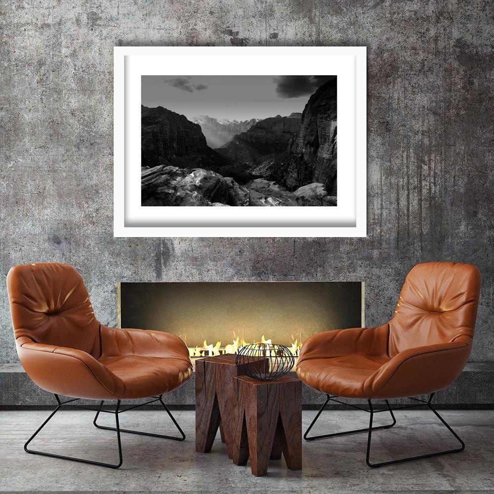 Glezna baltā rāmī - Between The Rocks 2  Home Trends DECO