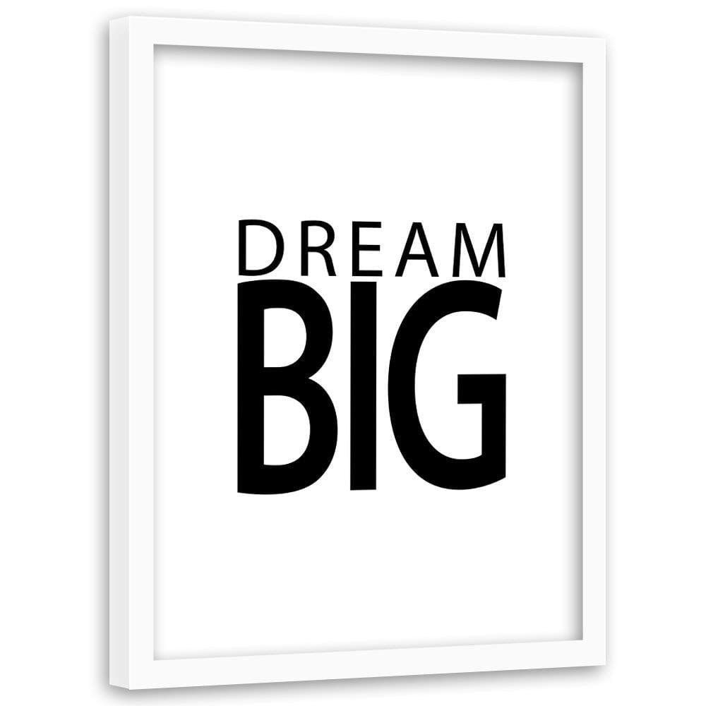 Glezna baltā rāmī - Big Dreams  Home Trends DECO