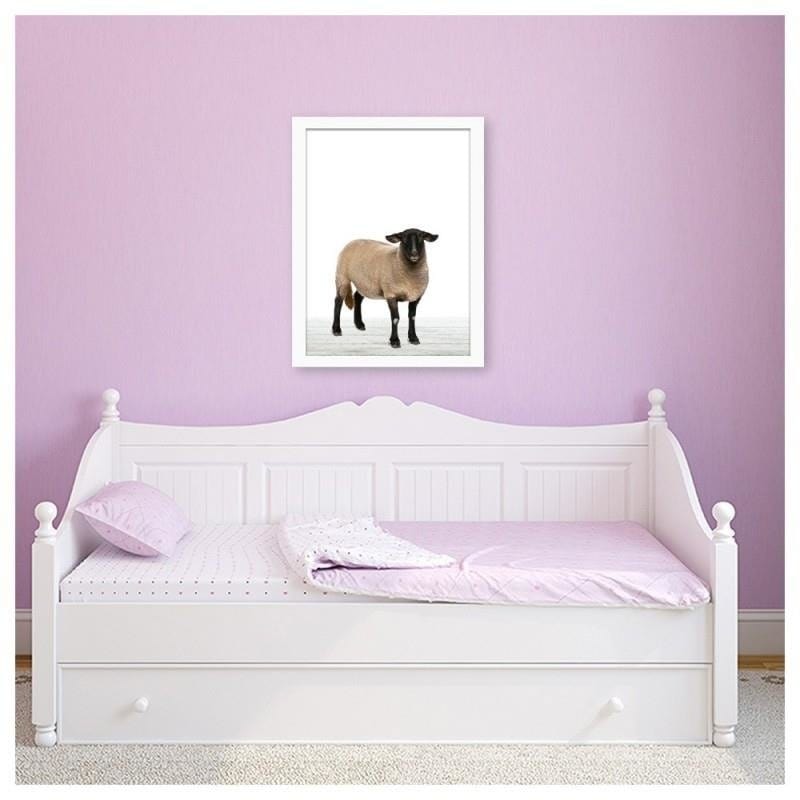 Glezna baltā rāmī - Big sheep  Home Trends DECO