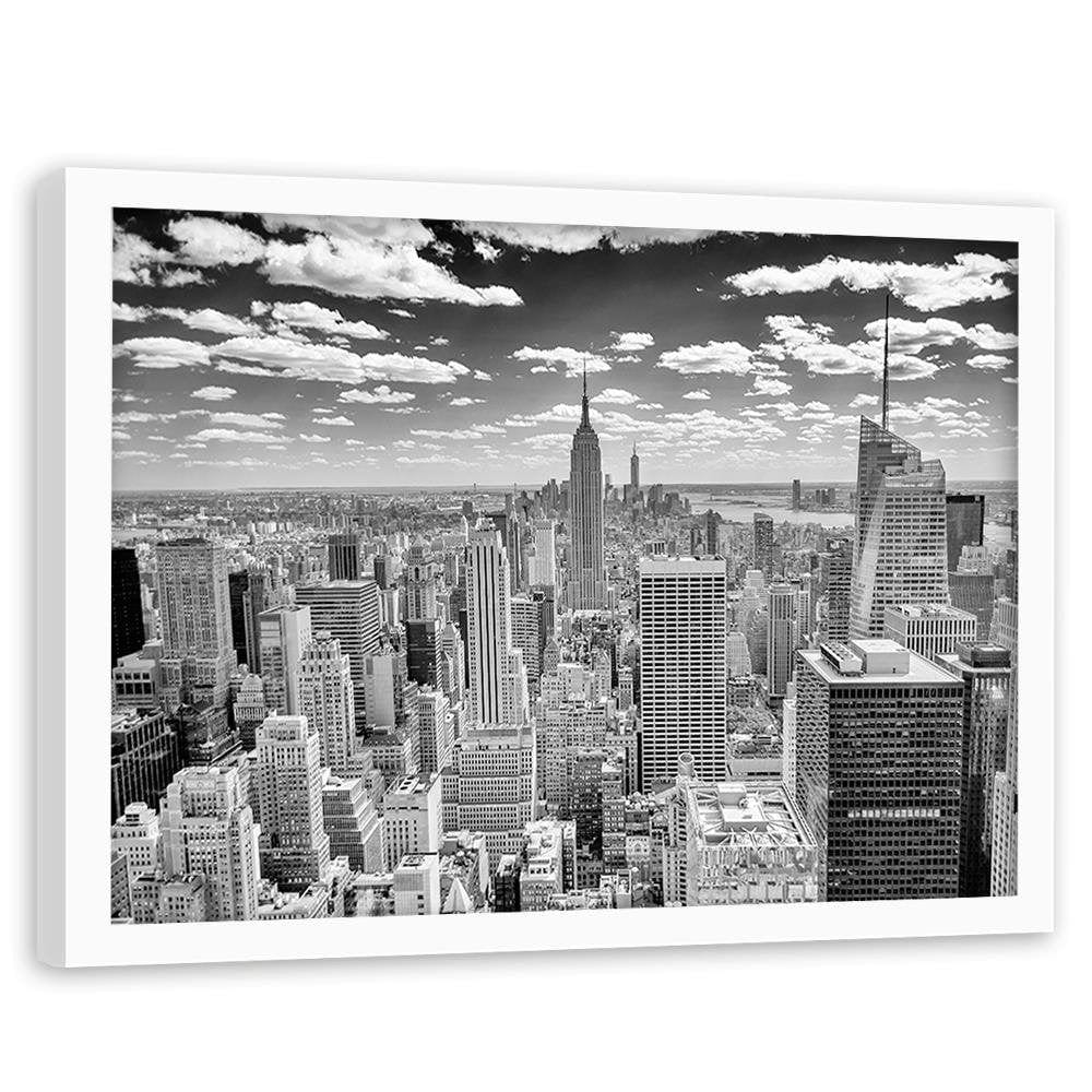 Glezna baltā rāmī - Black And White City  Home Trends DECO