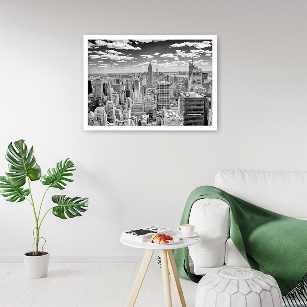 Glezna baltā rāmī - Black And White City  Home Trends DECO