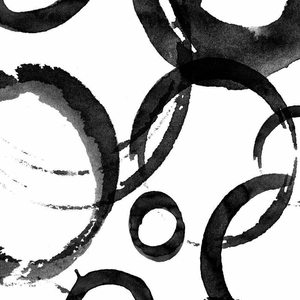 Glezna baltā rāmī - Black Circles  Home Trends DECO