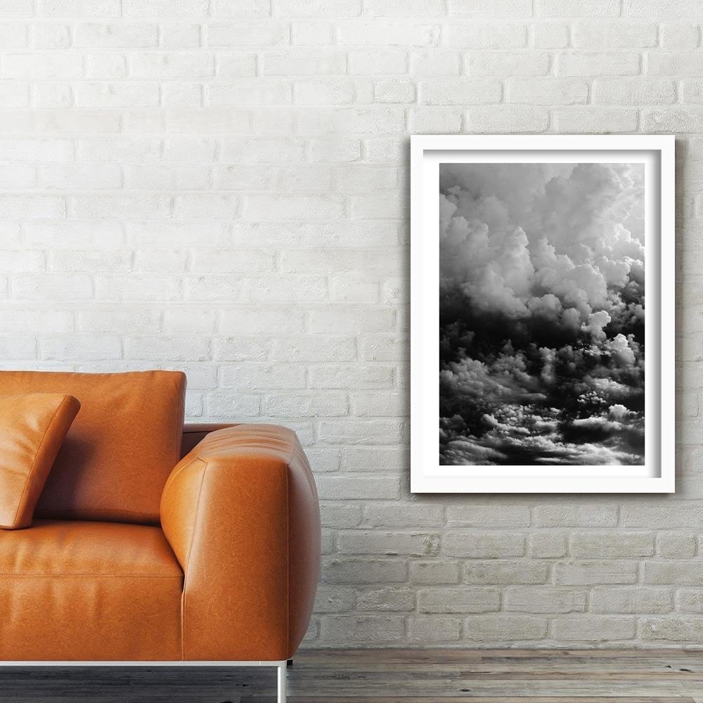 Glezna baltā rāmī - Black Clouds  Home Trends DECO