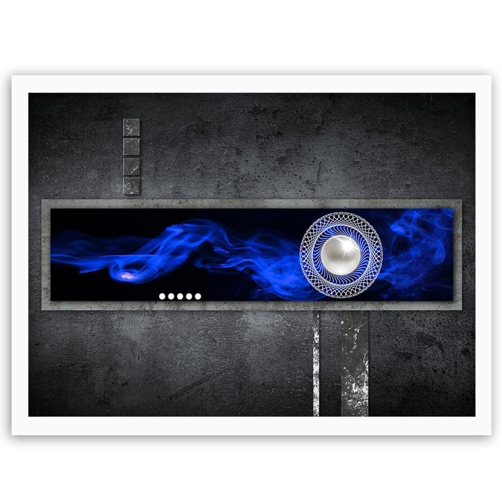 Glezna baltā rāmī - Blue Abstraction  Home Trends DECO