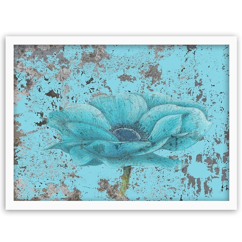 Glezna baltā rāmī - Blue Orchid  Home Trends DECO