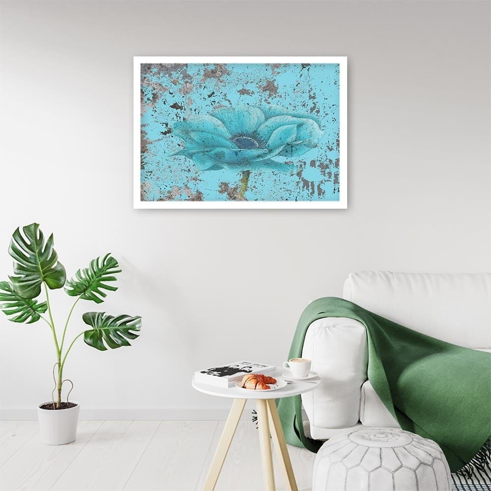 Glezna baltā rāmī - Blue Orchid  Home Trends DECO