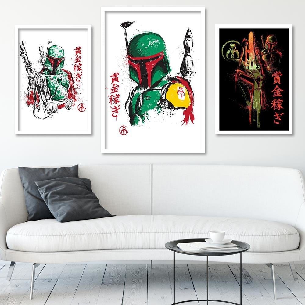Glezna baltā rāmī - Bounty Hunter Green  Home Trends DECO