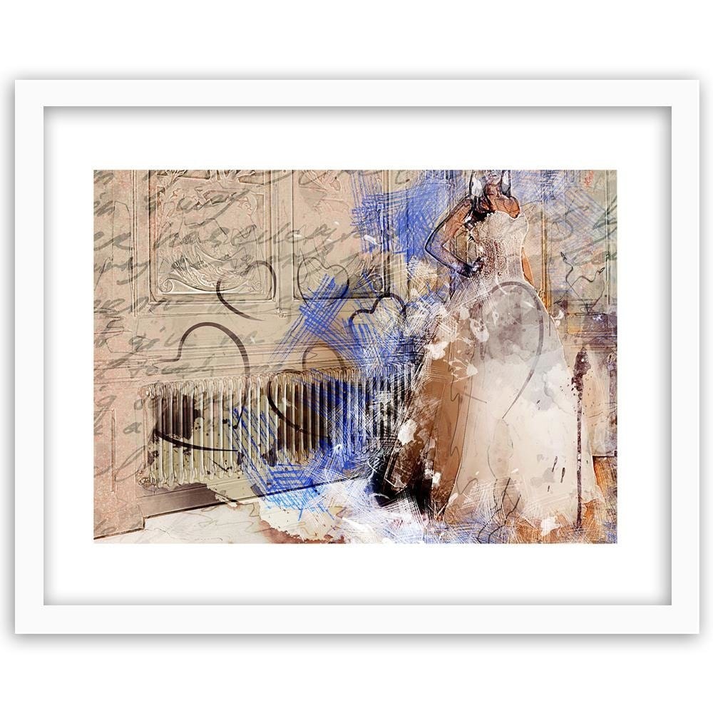Glezna baltā rāmī - Bride Abstraction  Home Trends DECO